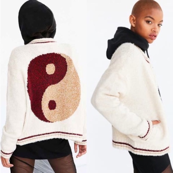 Urban Outfitters Jackets & Blazers - NWT Ecote yin yang bomber sweater